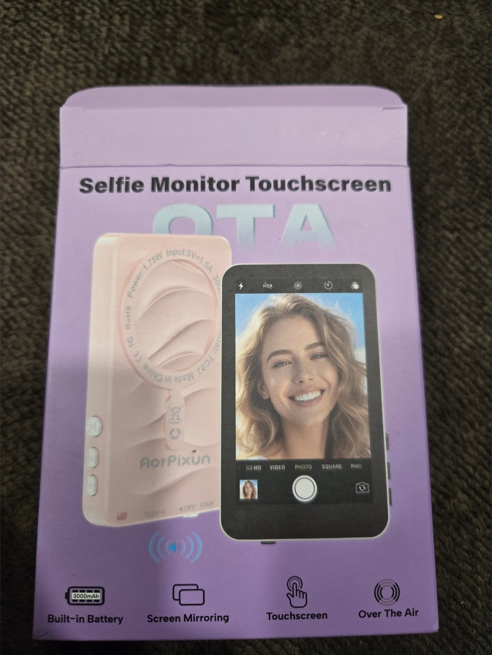Selfie Monitor Touchscreen - Lavender